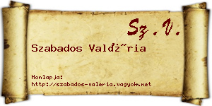 Szabados Valéria névjegykártya